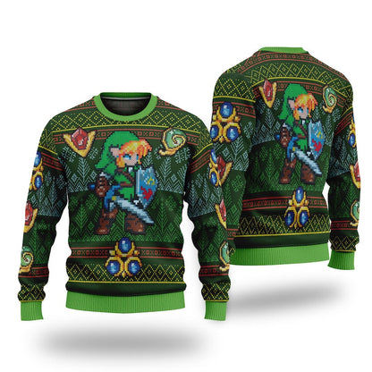 Legend of Zelda Ugly Christmas Sweater For Men & Women Christmas Gift Thanksgiving Sweater US4277 - WeCustomit