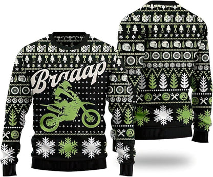 Braaap Moto Ugly Christmas Sweater For Men & Women Christmas Gift Sweater US3758 - WeCustomit