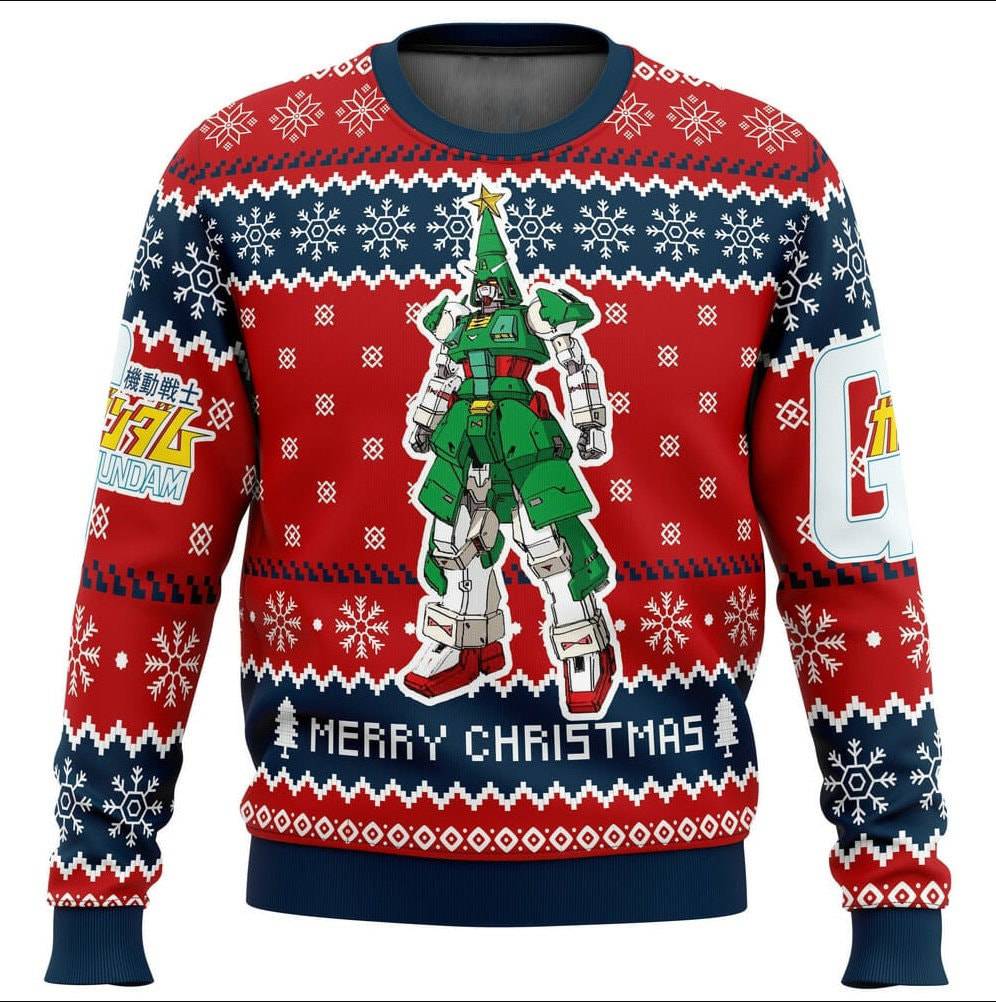 Gundam Ugly Christmas Sweater For Men & Women Christmas Gift Sweater PT936 - WeCustomit