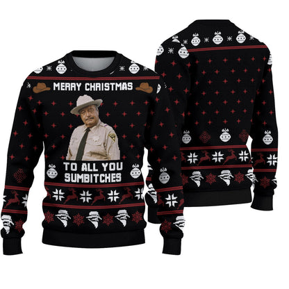 Merry Christmas To All You Sumbitches Ugly Christmas Sweater For Men & Women Christmas Gift Sweater BH592 - WeCustomit