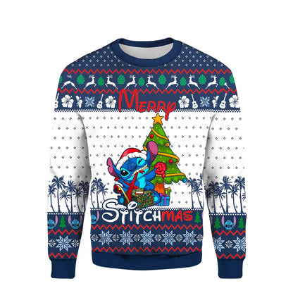 Merry Stitchmas Ugly Christmas Sweater For Men & Women Christmas Gift Sweater BH885 - WeCustomit