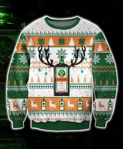 Love Beer Ugly Christmas Sweater, Deer Beer 3D All Over Print Hoodie Sweatshirt Xmas Full Print, Beer Lovers Sweater - WeCustomit