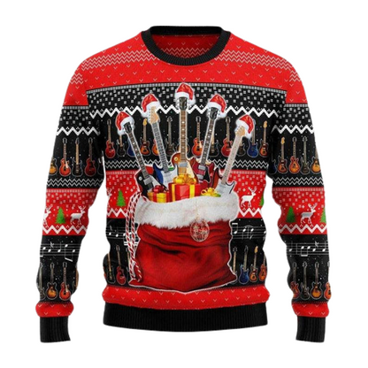 Guitar Guitarist Ugly Christmas Sweater For Men & Women Christmas Gift Sweater US1228 - WeCustomit