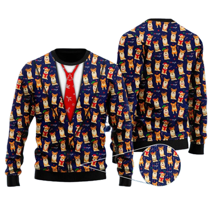 I Love Corgis Christmas Ugly Christmas Sweater For Men & Women Christmas Gift Sweater US1113 - WeCustomit
