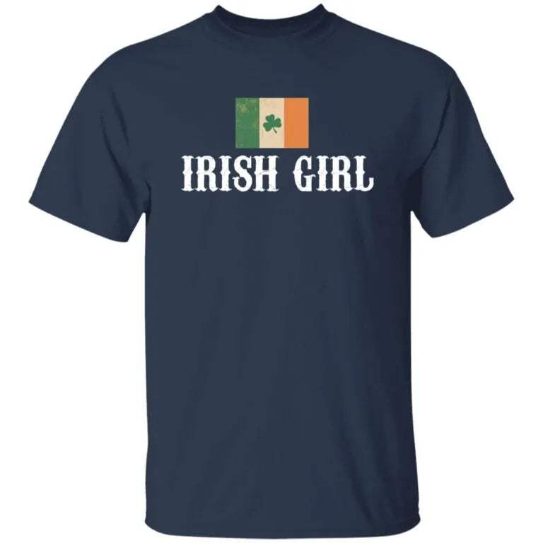 Irish Girl Printed Ireland Flag Shirt - WeCustomit