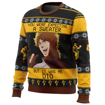 It Was Me Dio Jojo's Bizarre Adventure Ugly Christmas Sweater - WeCustomit