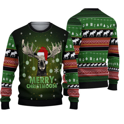 Merry ChristMoose Ugly Christmas Sweater For Men & Women Christmas Gift Sweater BH635 - WeCustomit