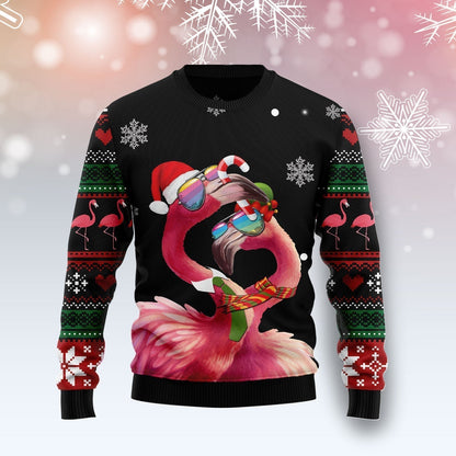 Flamingo Couple Ugly Christmas Sweater For Men & Women Christmas Gift Sweater US2129 - WeCustomit