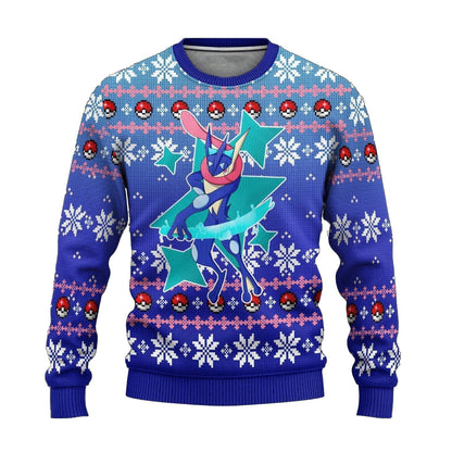 Anime Greninja PKM Ugly Christmas Sweater For Men & Women Christmas Gift Sweater US3923 - WeCustomit