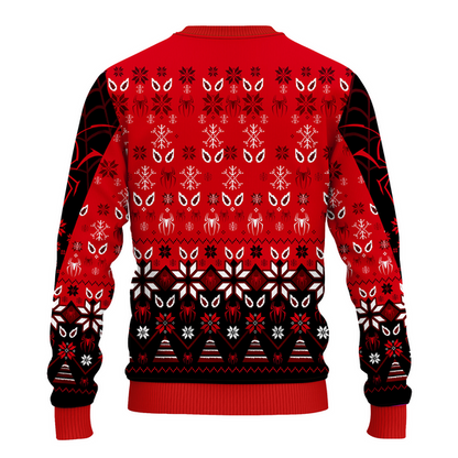Spider-Man Red Ugly Christmas Sweater For Men & Women Christmas Gift Sweater PT1355 - WeCustomit