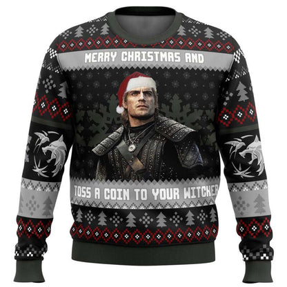 Santa Witcher The Witcher Ugly Christmas Sweater - WeCustomit