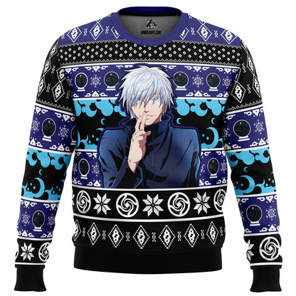 Satoru Gojo Domain Expansion Jujutsu Kaisen Ugly Christmas Sweater - WeCustomit