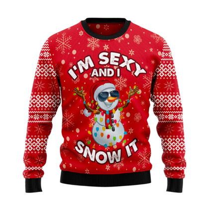 Snowman Ugly Christmas Sweater For Men & Women Christmas Gift Sweater US1722 - WeCustomit