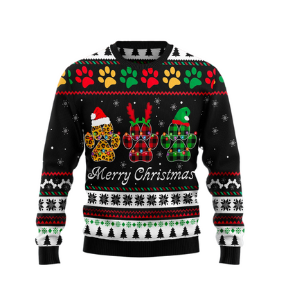 Dog Paws Xmas Ugly Christmas Sweater For Men & Women Christmas Gift Sweater US1742 - WeCustomit