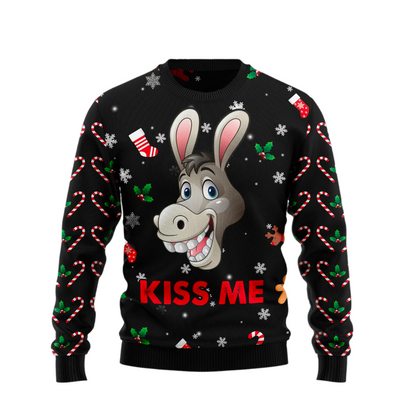 Donkey Kissme Ugly Christmas Sweater For Men & Women Christmas Gift Sweater US2282 - WeCustomit