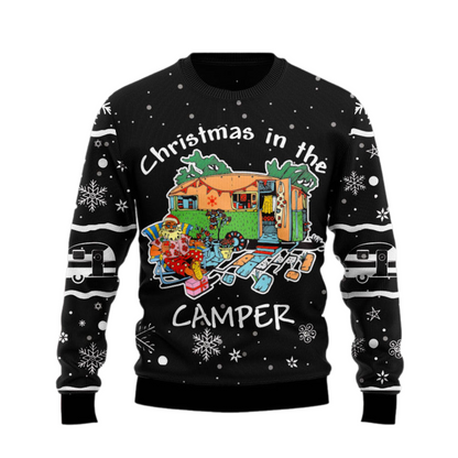 Santa Camping Ugly Christmas Sweater For Men & Women Christmas Gift Sweater US2180 - WeCustomit