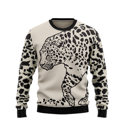 Leopard Pattern Ugly Christmas Sweater For Men & Women Christmas Gift Sweater US2187 - WeCustomit
