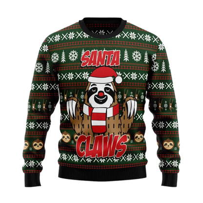 Sloth Santa Claws Ugly Christmas Sweater For Men & Women Christmas Gift Sweater US2376 - WeCustomit