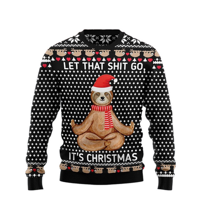 Sloth Xmas Ugly Christmas Sweater For Men & Women Christmas Gift Sweater US2381 - WeCustomit