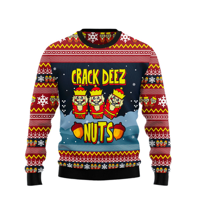 Crack Deez Nuts Ugly Christmas Sweater For Men & Women Christmas Gift Sweater US2481 - WeCustomit