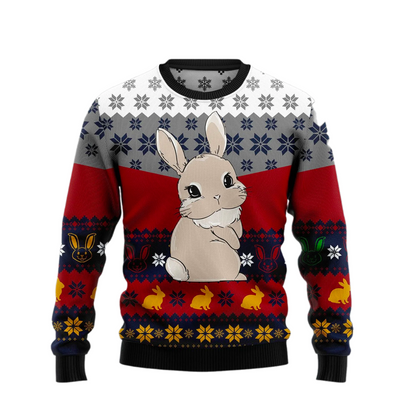 Cute Rabbit Ugly Christmas Sweater For Men & Women Christmas Gift Sweater US2503 - WeCustomit
