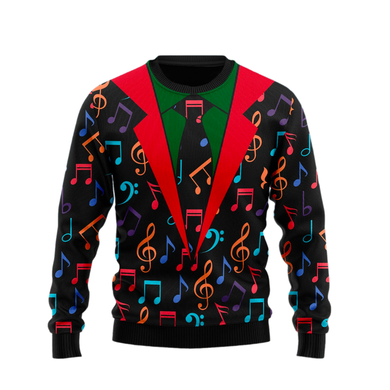 Colorful Music Notes Ugly Christmas Sweater For Men & Women Christmas Gift Sweater US2529 - WeCustomit
