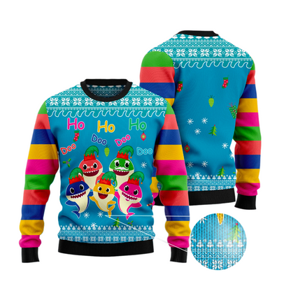 Shark Doo Doo Doo Ugly Christmas Sweater For Men & Women Christmas Gift Sweater US2850 - WeCustomit
