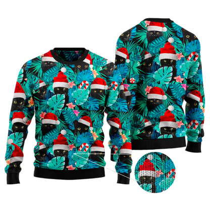Black Cat Ugly Sweater For Men & Women Christmas Gift Sweater US2928 - WeCustomit