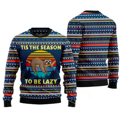 Sloth Tis the season Ugly Christmas Sweater For Men & Women Christmas Gift Sweater US3505 - WeCustomit