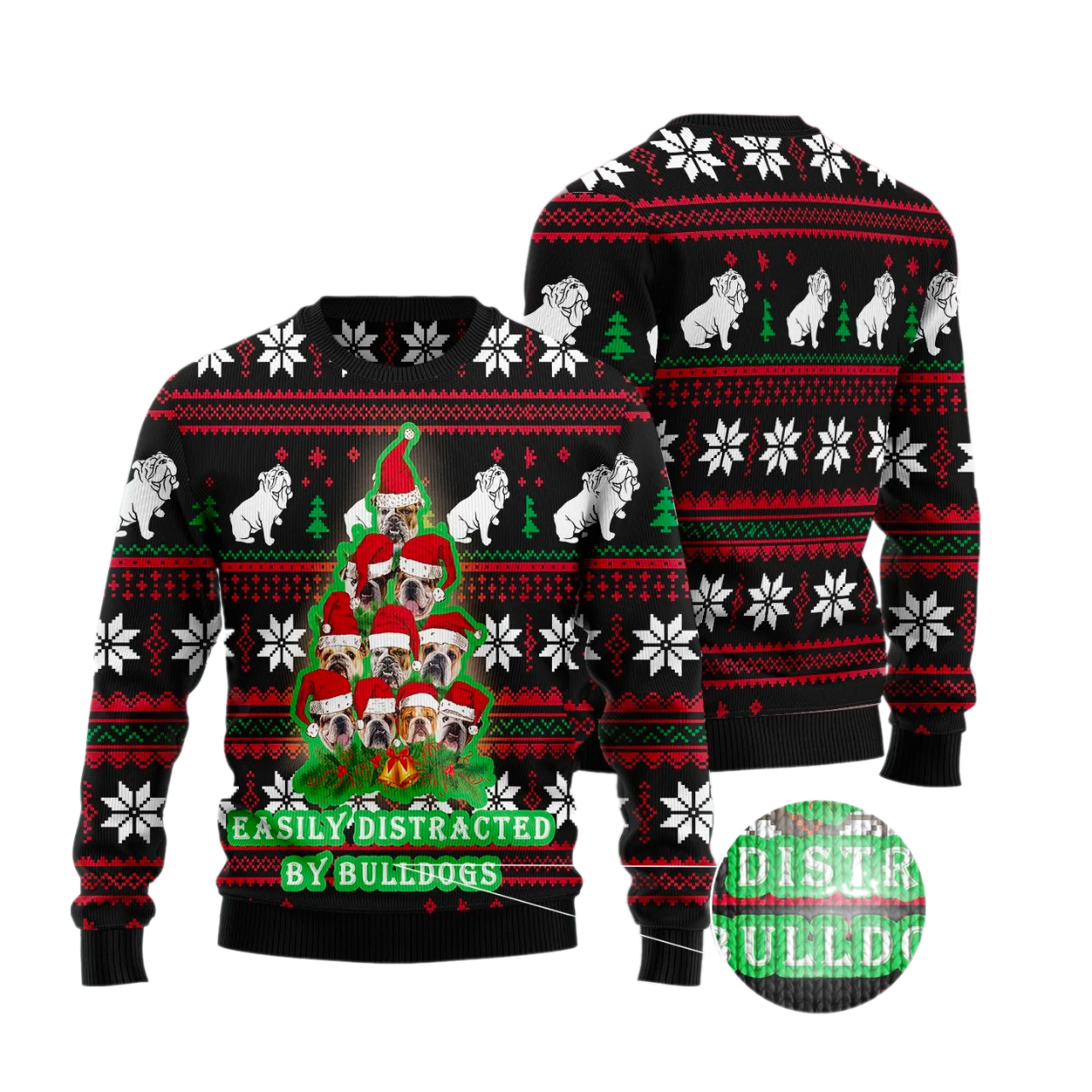 Dog Pine Tree Christmas Ugly Christmas Sweater For Men & Women Christmas Gift Sweater US3563 - WeCustomit