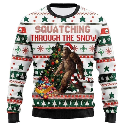 Funny BigFoot Ugly Christmas Sweater For Men & Women Christmas Gift Sweater BH981 - WeCustomit