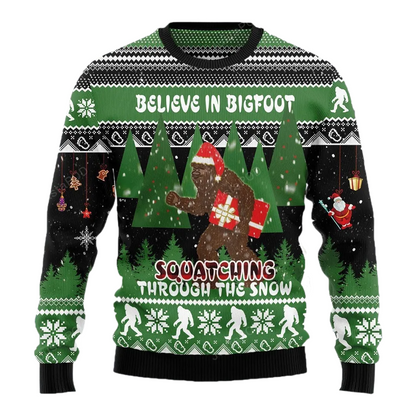 BigFoot Gift Ugly Christmas Sweater For Men & Women Christmas Gift Sweater BH982 - WeCustomit