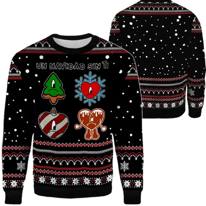Bad Bunny Ugly Christmas Sweater For Men & Women Christmas Gift Sweater BH990 - WeCustomit