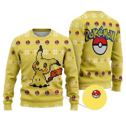 Anime Mimikyu PKM Ugly Christmas Sweater For Men & Women Christmas Gift Sweater US3927 - WeCustomit