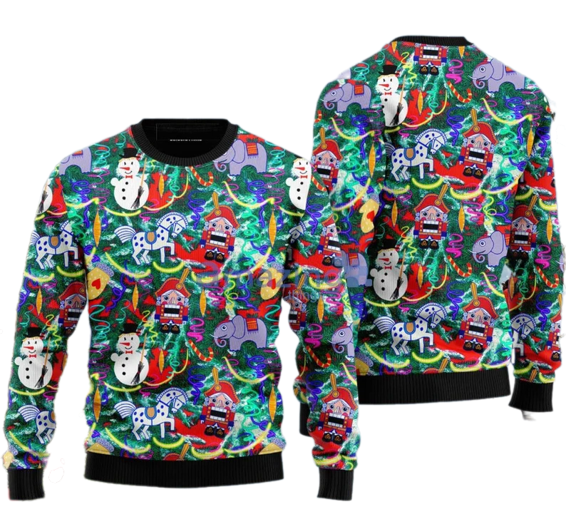 The Nutcracker Pattern Ugly Christmas Sweater For Men & Women Christmas Gift Sweater US3936 - WeCustomit
