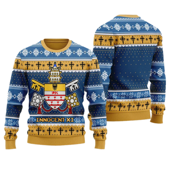 Innocent XI Coat Of Arms Unisex Ugly Christmas Sweater For Men & Women Christmas Gift Sweater US3999 - WeCustomit