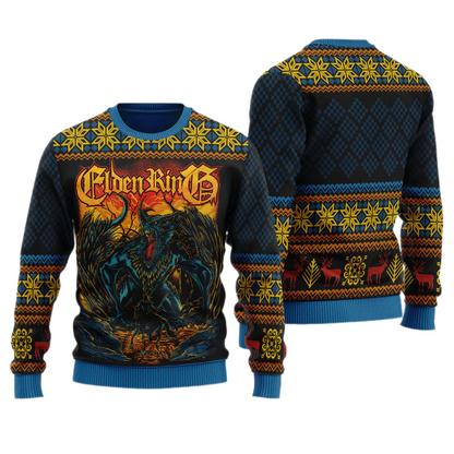 Elden Ring Dragon Unisex Ugly Christmas Sweater For Men & Women Christmas Gift Sweater US4030 - WeCustomit