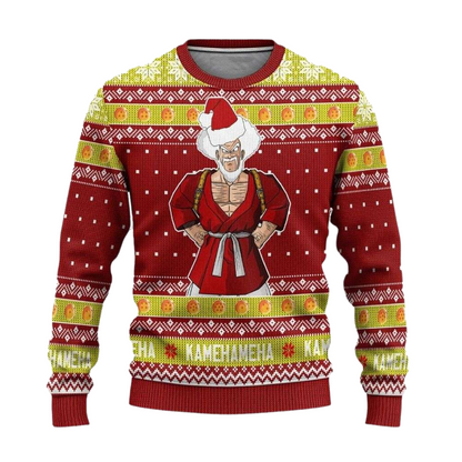 Santa Mr Satan Anime Dragon Ball Z Ugly Christmas Sweater For Men & Women Christmas Gift Sweater US4167 - WeCustomit