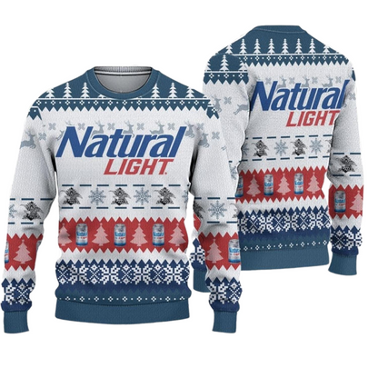 Unisex Natural Light Beer 3D Ugly Christmas Sweater For Men & Women Christmas Gift Sweater BH1360 - WeCustomit