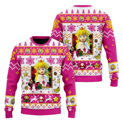 Sup.er Ma.rio Princess Ugly Christmas Sweater For Men & Women Christmas Gift Sweater US4257 - WeCustomit