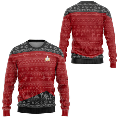 S.T The Next Generation 1987 Red Ugly Christmas Sweater For Men & Women Christmas Gift Thanksgiving Sweater US4390 - WeCustomit
