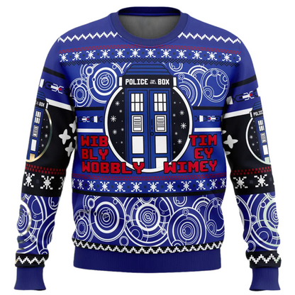 WHO'S Outside Doctor Who Ugly Christmas Sweater For Men & Women Christmas Gift Thanksgiving Sweater US4391 - WeCustomit