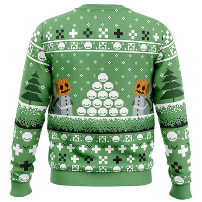 Snow Golem Minecraft Ugly Christmas Sweater - WeCustomit