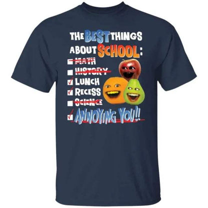 The best things about school math history lunch recess science annoying you shirt - WeCustomit