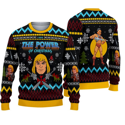 The Power of Christmas Heman Ugly Christmas Sweater For Men & Women Christmas Gift Sweater BH598 - WeCustomit