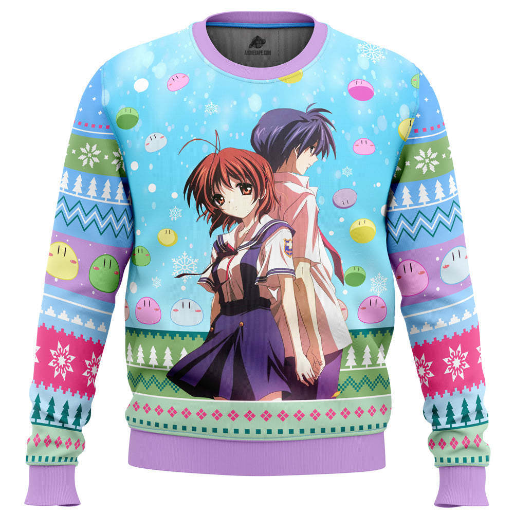 Tomoya And Nagisa Clannad Ugly Christmas Sweater - WeCustomit