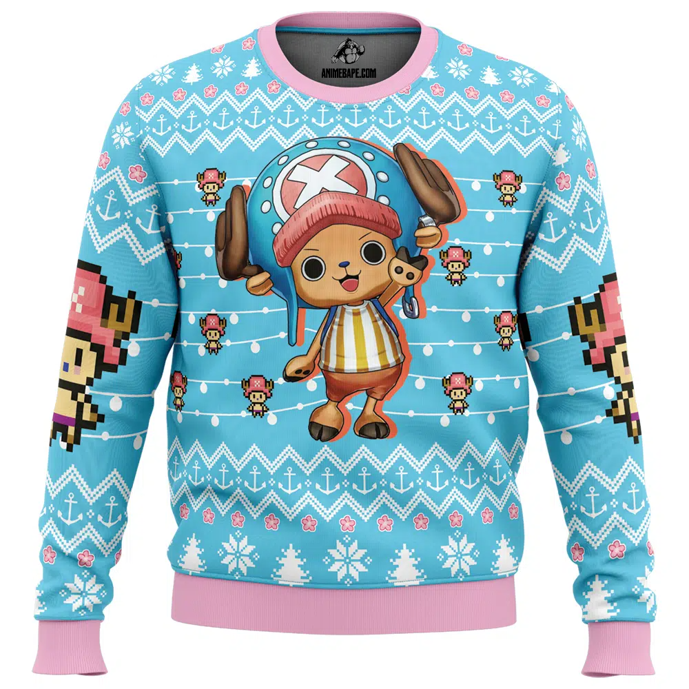 Tony Tony Chopper One Piece Ugly Christmas Sweater - WeCustomit