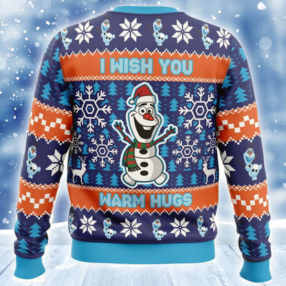 Warm Hugs Frozen Ugly Christmas Sweater For Men & Women Christmas Gift Sweater US3431 - WeCustomit