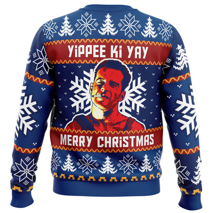 Yippee Ki Yay Die Hard Ugly Christmas Sweater - WeCustomit